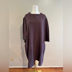 Oversized Tunic Dress Cotton/Linen Blend